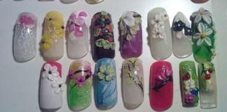 Acrylic sculpting on nails with gel: design, photo