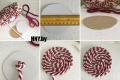 DIY julsnöflingor gjorda av garn för stickning